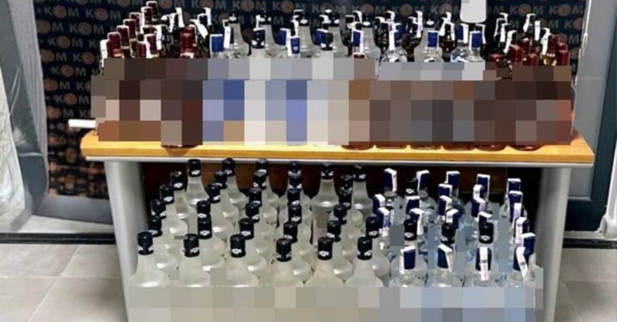 Yalova’da 150 şişe kaçak içki ele geçirildi